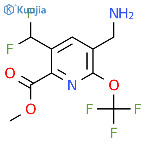 Methyl 3-(aminomethyl)-5-(difluoromethyl)-2-(trifluoromethoxy)pyridine-6-carboxylate structure