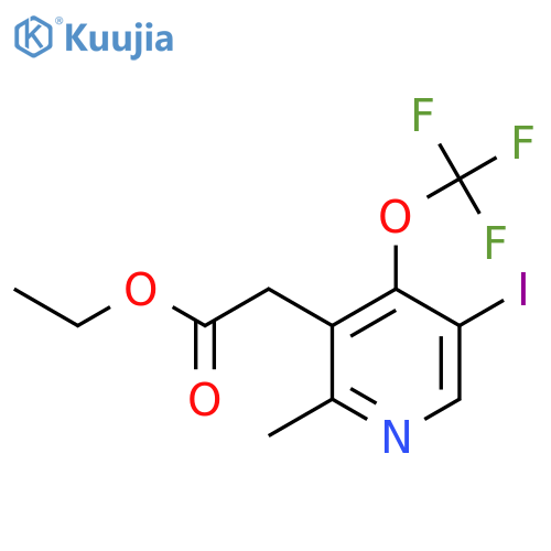 Ethyl 5-iodo-2-methyl-4-(trifluoromethoxy)pyridine-3-acetate structure