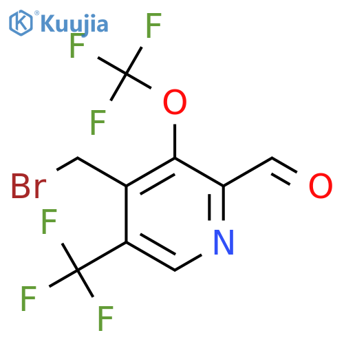 4-(Bromomethyl)-3-(trifluoromethoxy)-5-(trifluoromethyl)pyridine-2-carboxaldehyde structure