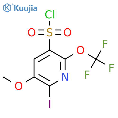 2-Iodo-3-methoxy-6-(trifluoromethoxy)pyridine-5-sulfonyl chloride structure
