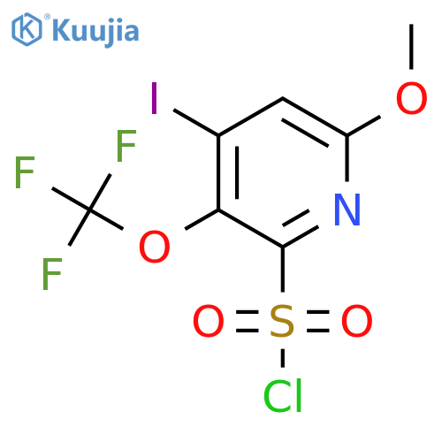 4-Iodo-6-methoxy-3-(trifluoromethoxy)pyridine-2-sulfonyl chloride structure