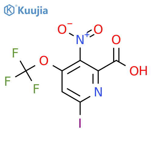 6-Iodo-3-nitro-4-(trifluoromethoxy)pyridine-2-carboxylic acid structure