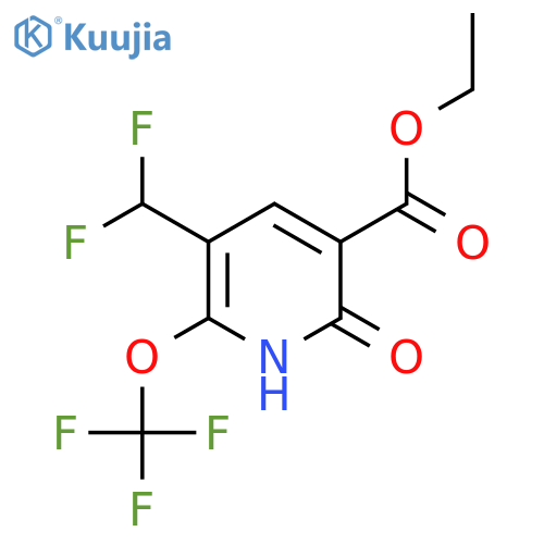 Ethyl 3-(difluoromethyl)-6-hydroxy-2-(trifluoromethoxy)pyridine-5-carboxylate structure