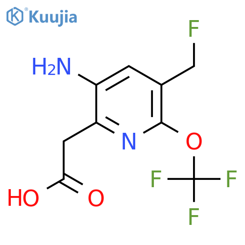 3-Amino-5-(fluoromethyl)-6-(trifluoromethoxy)pyridine-2-acetic acid structure