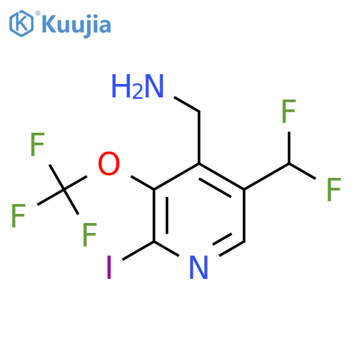 4-(Aminomethyl)-5-(difluoromethyl)-2-iodo-3-(trifluoromethoxy)pyridine structure