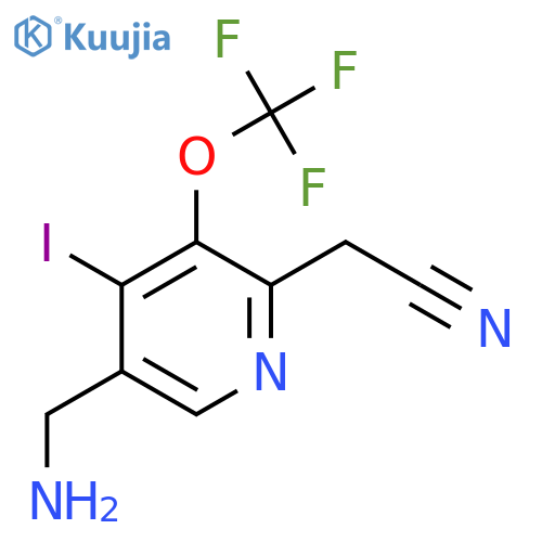 5-(Aminomethyl)-4-iodo-3-(trifluoromethoxy)pyridine-2-acetonitrile structure