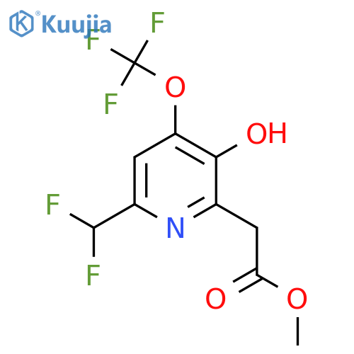 Methyl 6-(difluoromethyl)-3-hydroxy-4-(trifluoromethoxy)pyridine-2-acetate structure