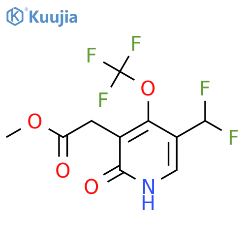 Methyl 5-(difluoromethyl)-2-hydroxy-4-(trifluoromethoxy)pyridine-3-acetate structure