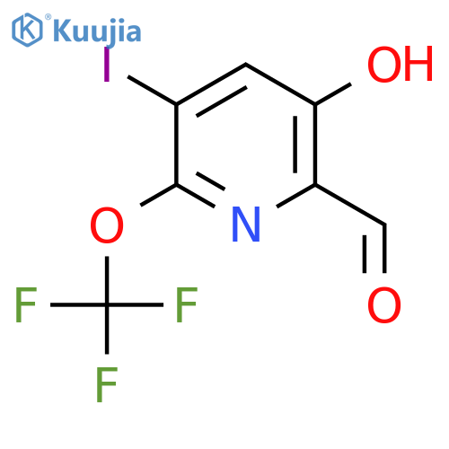 3-Hydroxy-5-iodo-6-(trifluoromethoxy)pyridine-2-carboxaldehyde structure