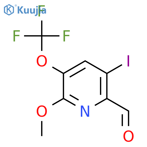 5-Iodo-2-methoxy-3-(trifluoromethoxy)pyridine-6-carboxaldehyde structure