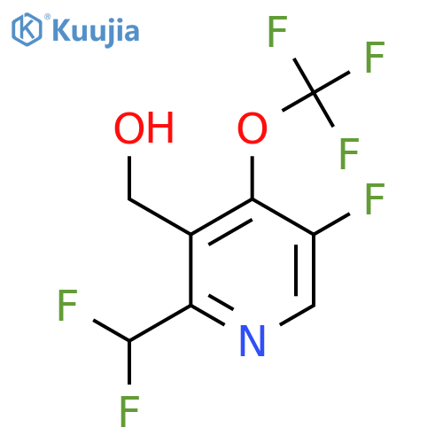 2-(Difluoromethyl)-5-fluoro-4-(trifluoromethoxy)pyridine-3-methanol structure