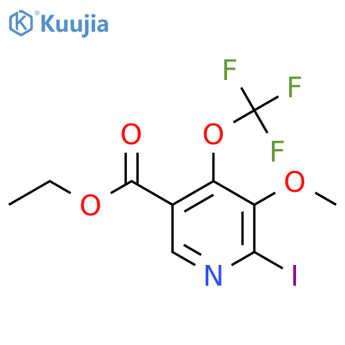 Ethyl 2-iodo-3-methoxy-4-(trifluoromethoxy)pyridine-5-carboxylate structure