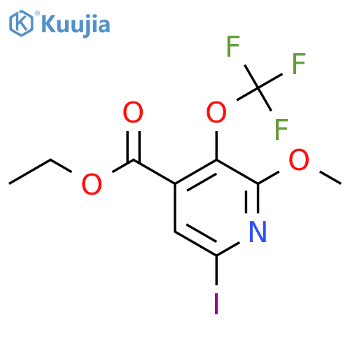 Ethyl 6-iodo-2-methoxy-3-(trifluoromethoxy)pyridine-4-carboxylate structure
