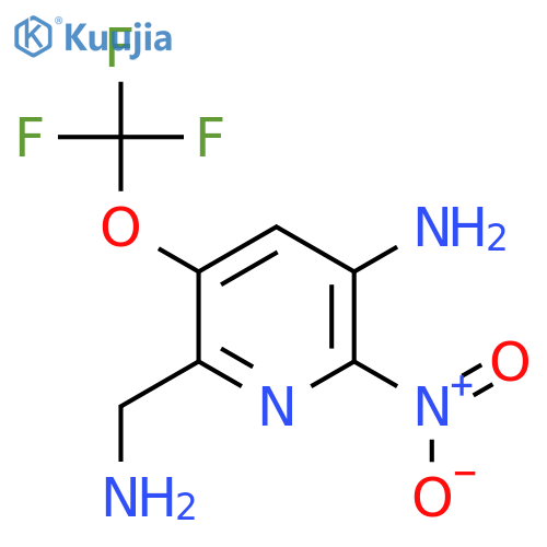 3-Amino-6-(aminomethyl)-2-nitro-5-(trifluoromethoxy)pyridine structure