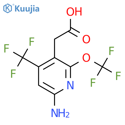 6-Amino-2-(trifluoromethoxy)-4-(trifluoromethyl)pyridine-3-acetic acid structure