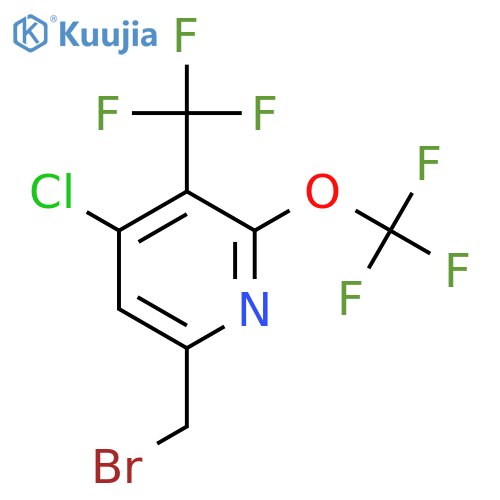 6-(Bromomethyl)-4-chloro-2-(trifluoromethoxy)-3-(trifluoromethyl)pyridine structure