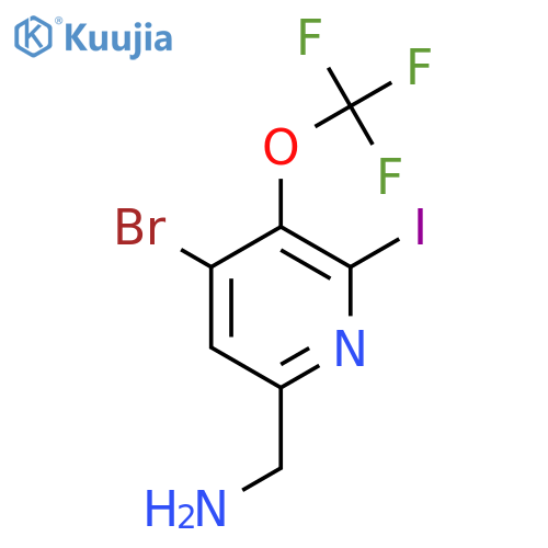 6-(Aminomethyl)-4-bromo-2-iodo-3-(trifluoromethoxy)pyridine structure