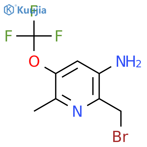 3-Amino-2-(bromomethyl)-6-methyl-5-(trifluoromethoxy)pyridine structure