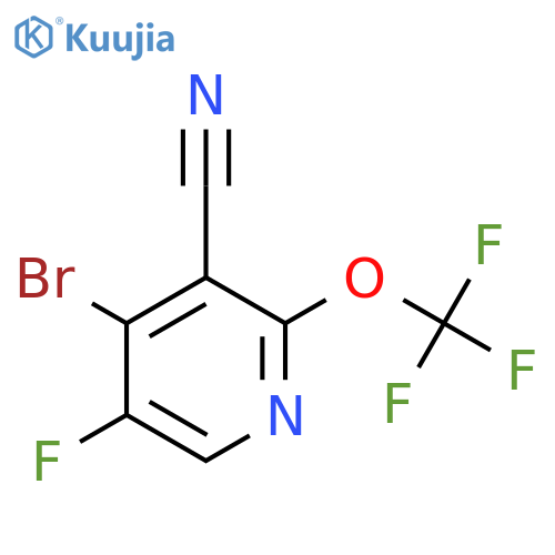 4-Bromo-3-cyano-5-fluoro-2-(trifluoromethoxy)pyridine structure