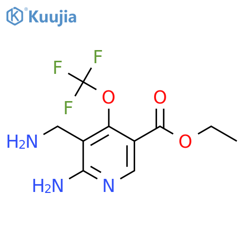 Ethyl 2-amino-3-(aminomethyl)-4-(trifluoromethoxy)pyridine-5-carboxylate structure