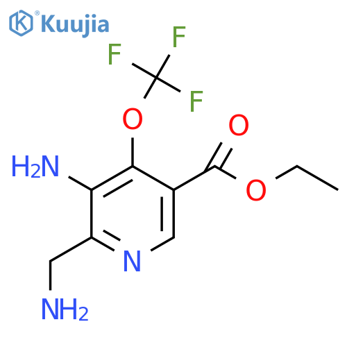 Ethyl 3-amino-2-(aminomethyl)-4-(trifluoromethoxy)pyridine-5-carboxylate structure
