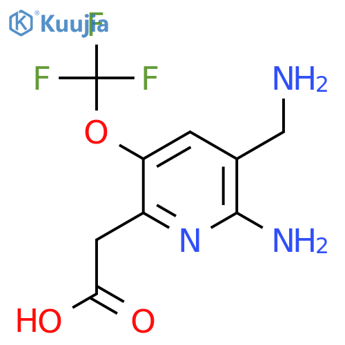 2-Amino-3-(aminomethyl)-5-(trifluoromethoxy)pyridine-6-acetic acid structure