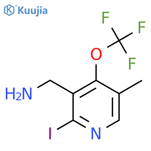 3-(Aminomethyl)-2-iodo-5-methyl-4-(trifluoromethoxy)pyridine structure