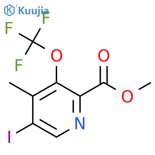 Methyl 5-iodo-4-methyl-3-(trifluoromethoxy)pyridine-2-carboxylate structure