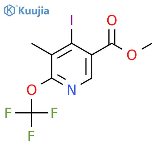 Methyl 4-iodo-3-methyl-2-(trifluoromethoxy)pyridine-5-carboxylate structure