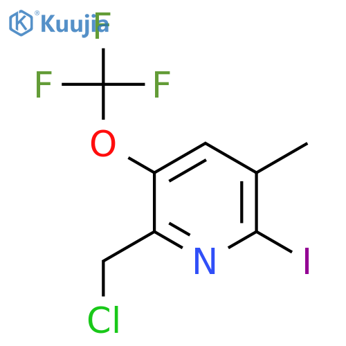 2-(Chloromethyl)-6-iodo-5-methyl-3-(trifluoromethoxy)pyridine structure