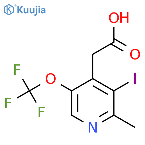 3-Iodo-2-methyl-5-(trifluoromethoxy)pyridine-4-acetic acid structure