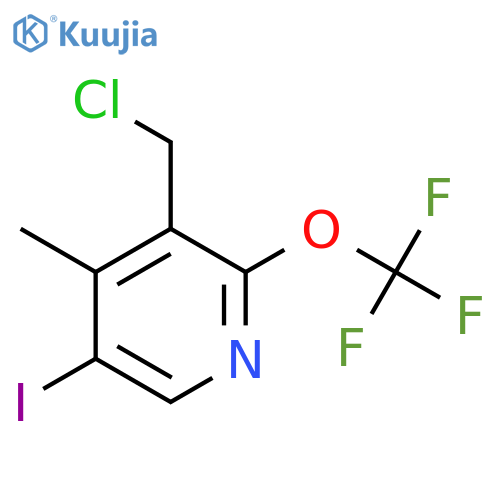 3-(Chloromethyl)-5-iodo-4-methyl-2-(trifluoromethoxy)pyridine structure