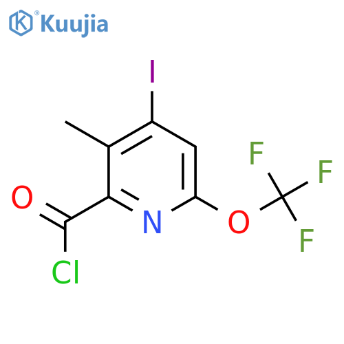 4-Iodo-3-methyl-6-(trifluoromethoxy)pyridine-2-carbonyl chloride structure