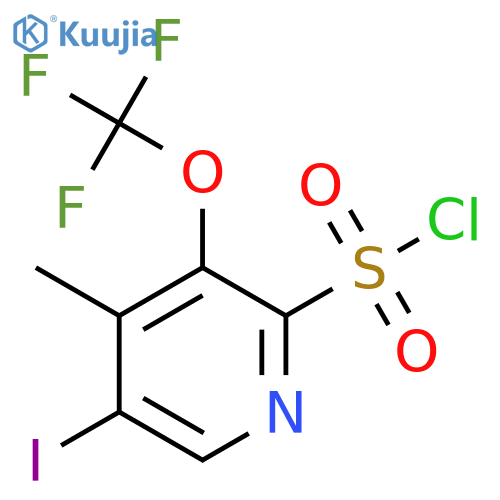5-Iodo-4-methyl-3-(trifluoromethoxy)pyridine-2-sulfonyl chloride structure