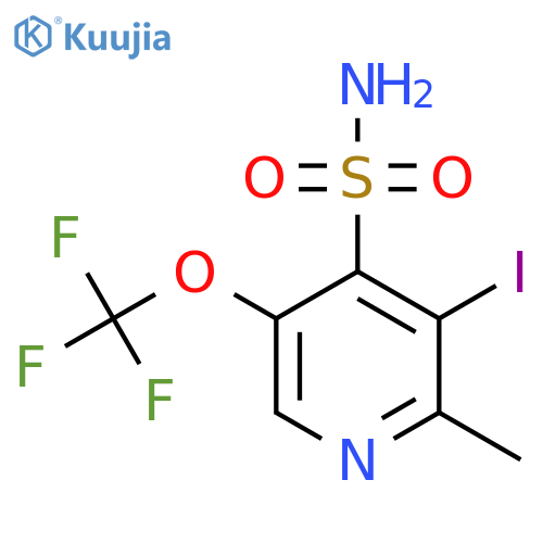 3-Iodo-2-methyl-5-(trifluoromethoxy)pyridine-4-sulfonamide structure