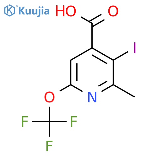 3-Iodo-2-methyl-6-(trifluoromethoxy)pyridine-4-carboxylic acid structure