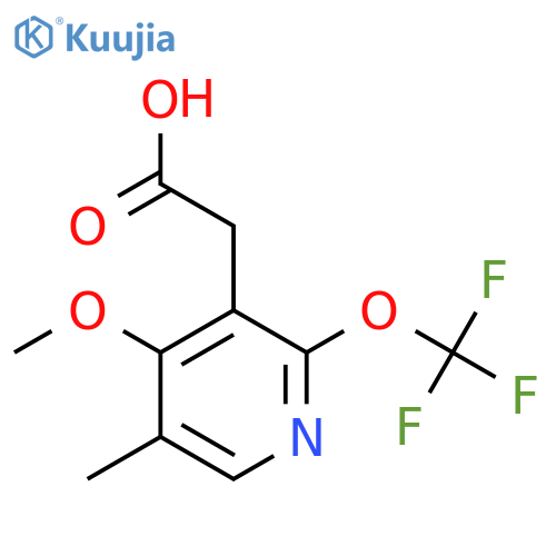 4-Methoxy-5-methyl-2-(trifluoromethoxy)pyridine-3-acetic acid structure