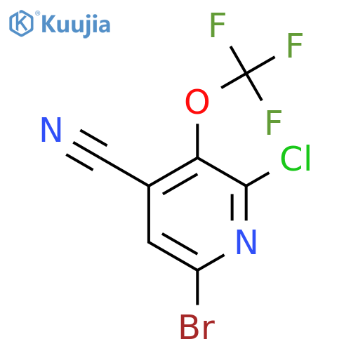 6-Bromo-2-chloro-4-cyano-3-(trifluoromethoxy)pyridine structure