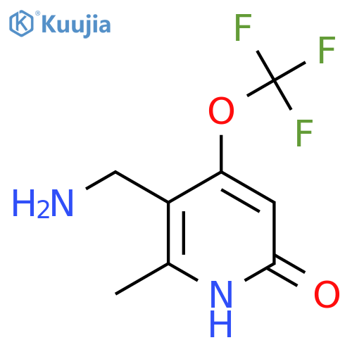 3-(Aminomethyl)-6-hydroxy-2-methyl-4-(trifluoromethoxy)pyridine structure