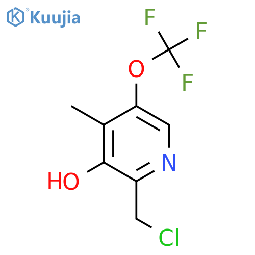 2-(Chloromethyl)-3-hydroxy-4-methyl-5-(trifluoromethoxy)pyridine structure
