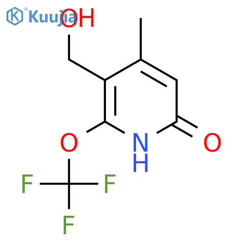 6-Hydroxy-4-methyl-2-(trifluoromethoxy)pyridine-3-methanol structure