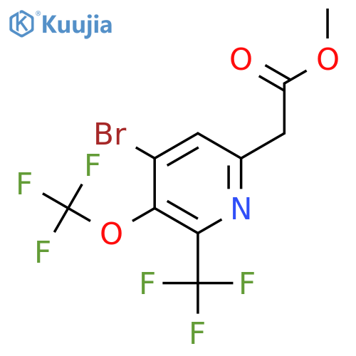 Methyl 4-bromo-3-(trifluoromethoxy)-2-(trifluoromethyl)pyridine-6-acetate structure
