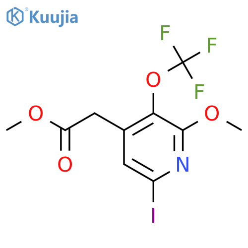 Methyl 6-iodo-2-methoxy-3-(trifluoromethoxy)pyridine-4-acetate structure