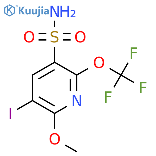 3-Iodo-2-methoxy-6-(trifluoromethoxy)pyridine-5-sulfonamide structure