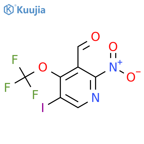 5-Iodo-2-nitro-4-(trifluoromethoxy)pyridine-3-carboxaldehyde structure