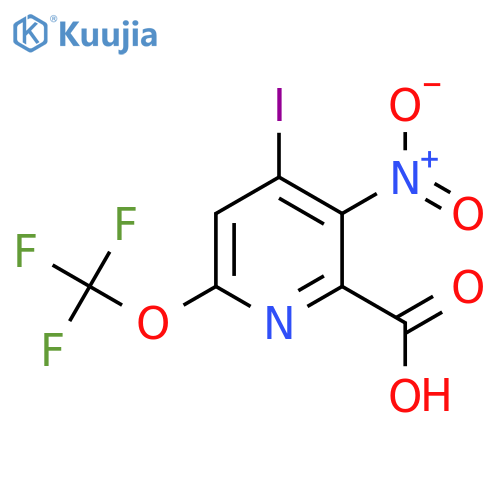 4-Iodo-3-nitro-6-(trifluoromethoxy)pyridine-2-carboxylic acid structure