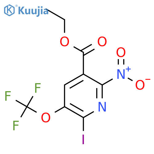 Ethyl 2-iodo-6-nitro-3-(trifluoromethoxy)pyridine-5-carboxylate structure