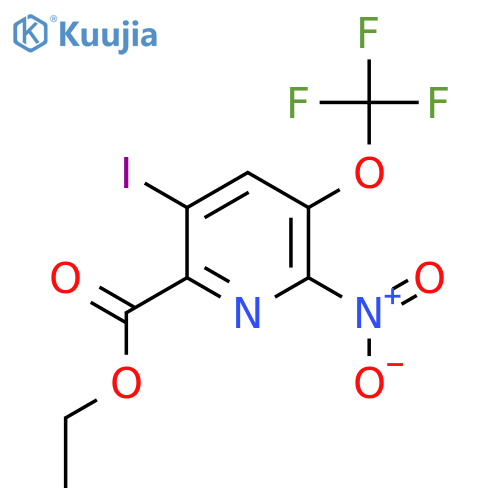 Ethyl 5-iodo-2-nitro-3-(trifluoromethoxy)pyridine-6-carboxylate structure