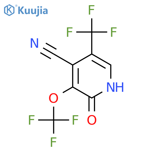 4-Cyano-2-hydroxy-3-(trifluoromethoxy)-5-(trifluoromethyl)pyridine structure