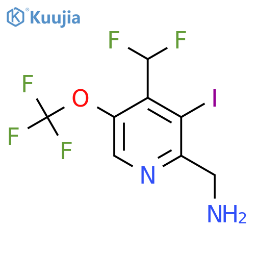 2-(Aminomethyl)-4-(difluoromethyl)-3-iodo-5-(trifluoromethoxy)pyridine structure
